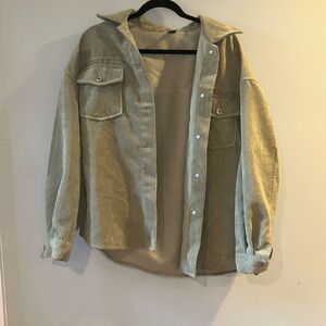 Shein, size small, made in china, green jacket